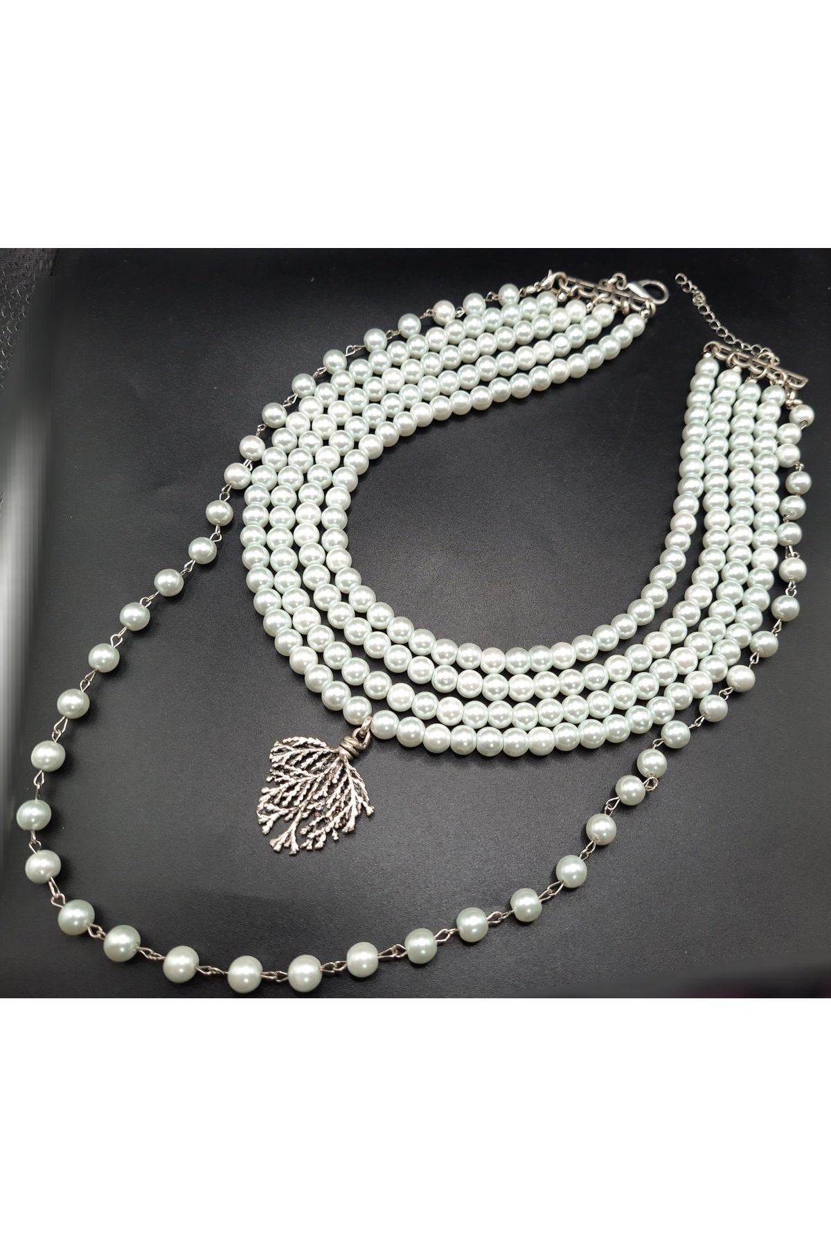 Choker inci kolye, çoklu inci kolye,tasarım kolye