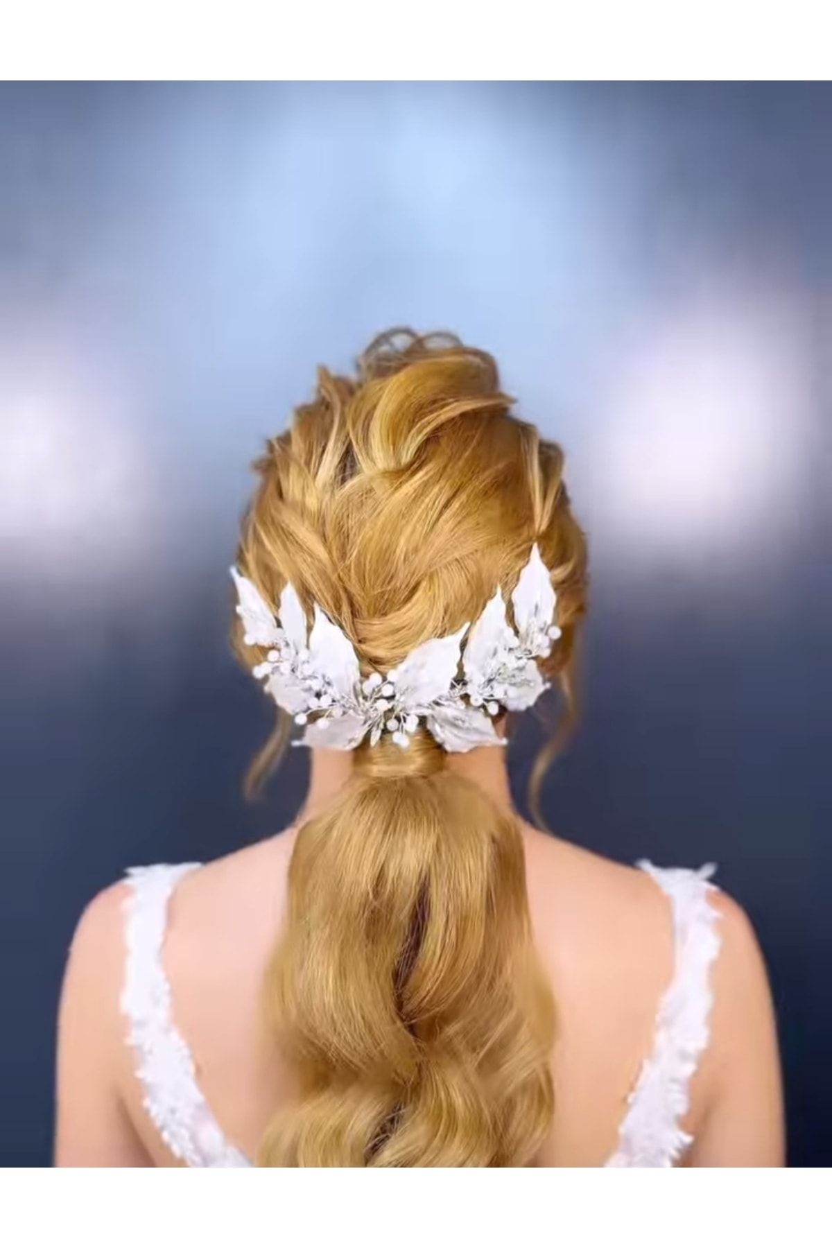 Tasarım Yapraklı Saç Aksesuarı, Tacı,nikah Taçları