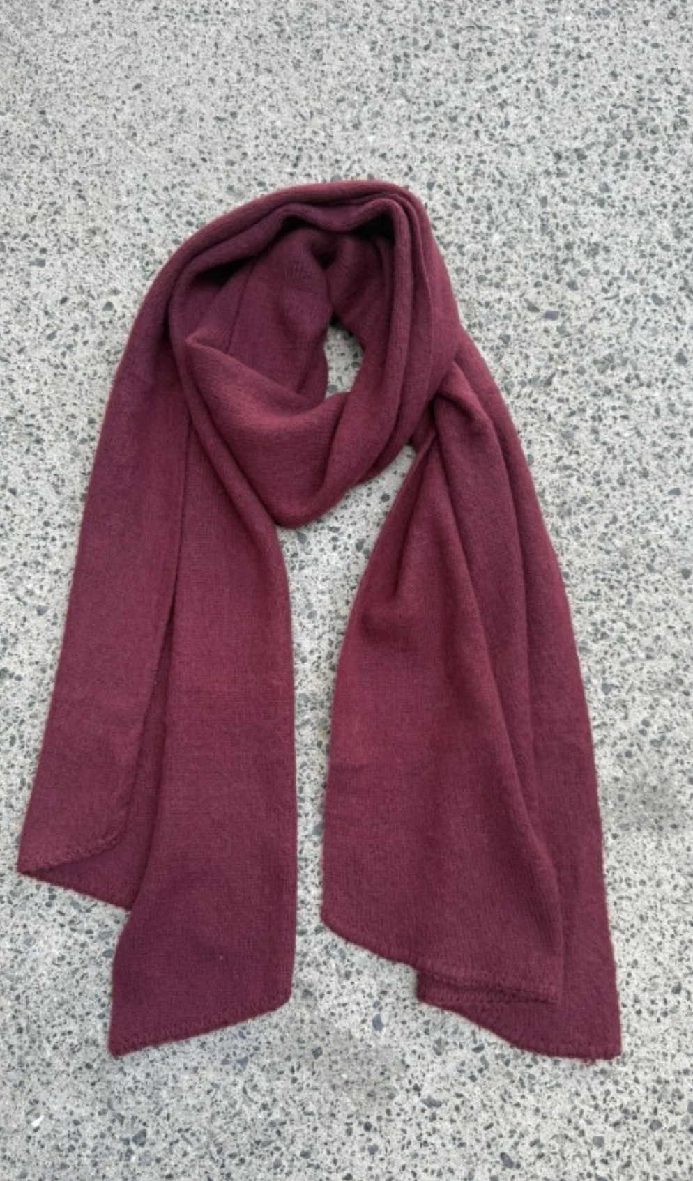 Bordo yumoş şal