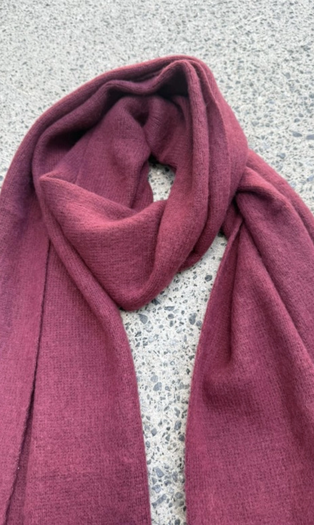 Bordo yumoş şal