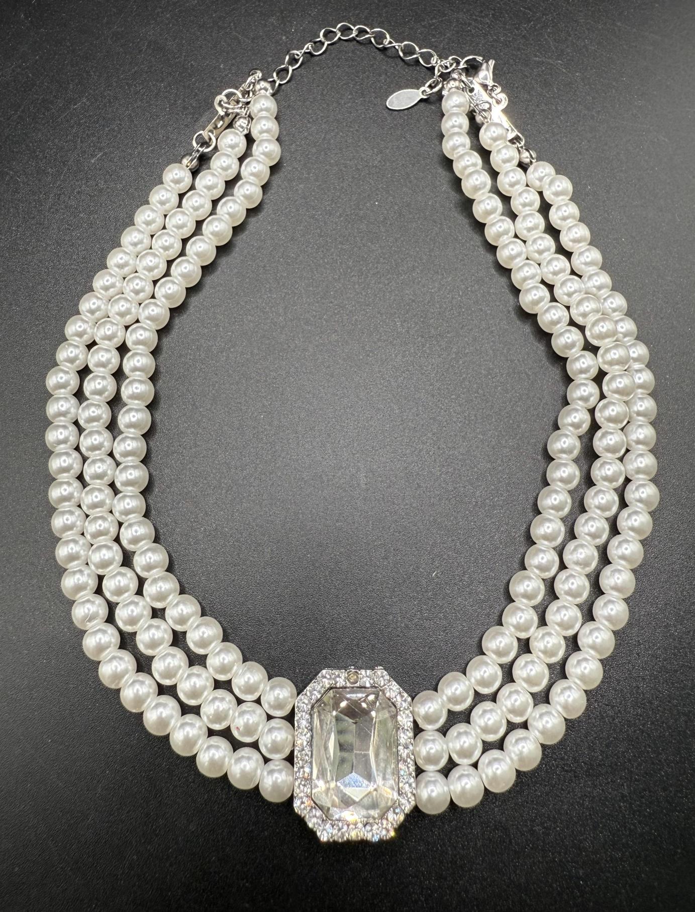 Gümüş taşlı çoklu kolye,tasarım Choker kolye,inci kolye