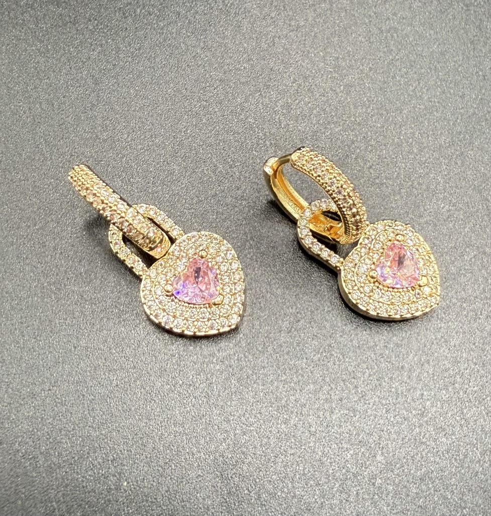 Gold kalpli zirkon küpe