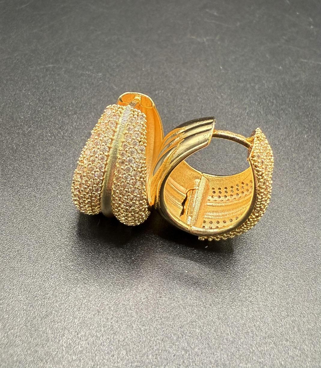 Gold zirkon küpe,gold küpe