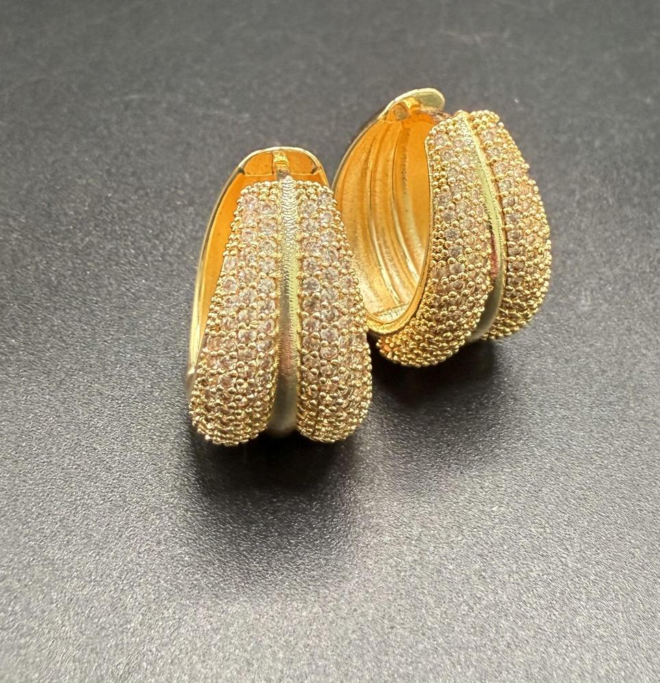 Gold zirkon küpe,gold küpe