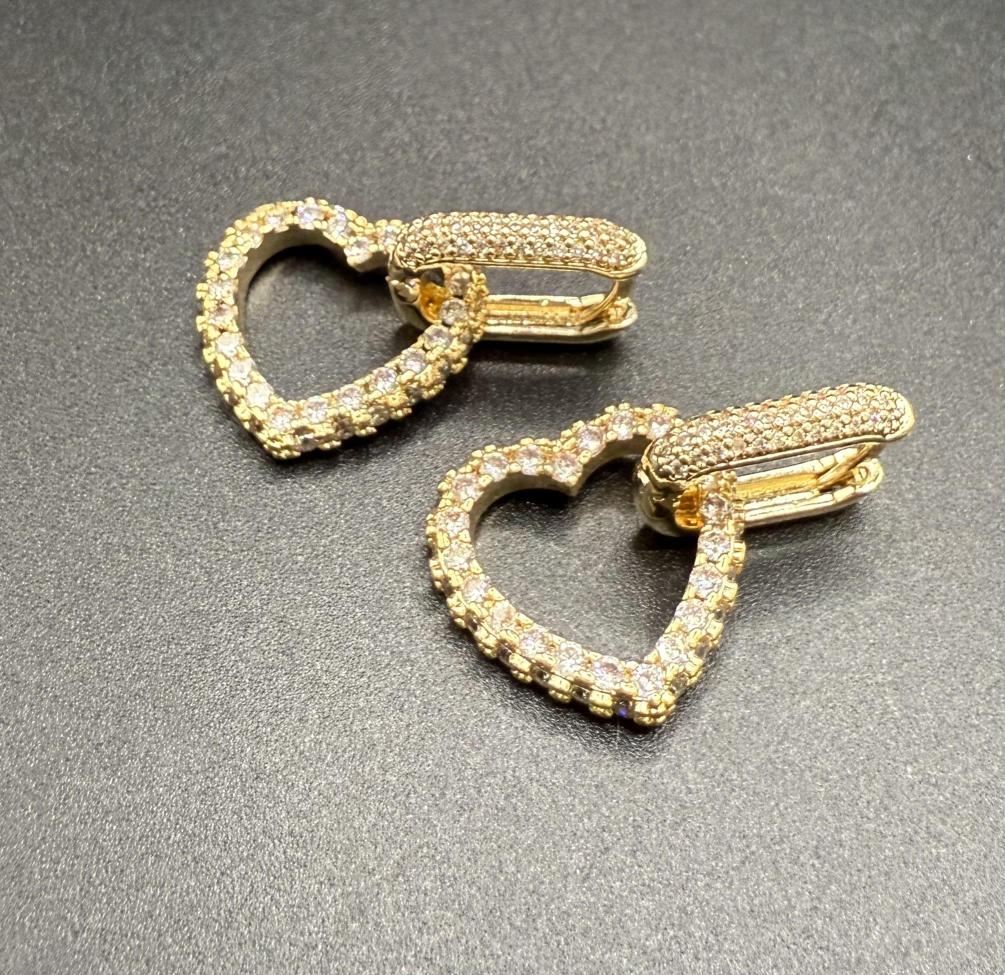 Kalpli gold zirkon küpe