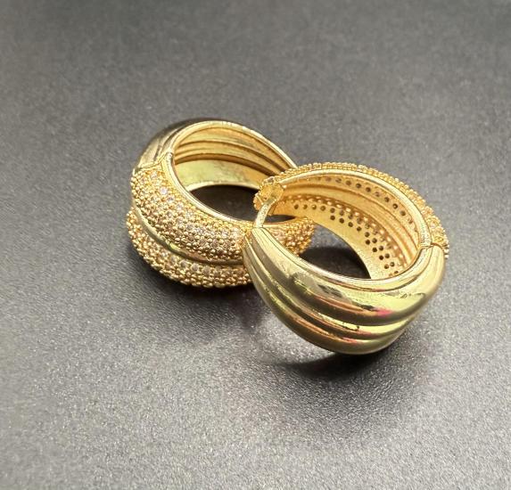 Gold zirkon küpe